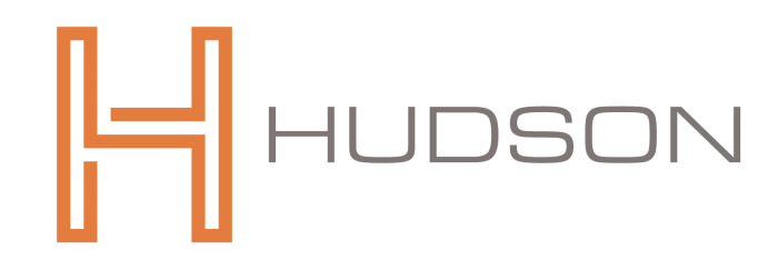 hudson logo on grey background at The Hudson